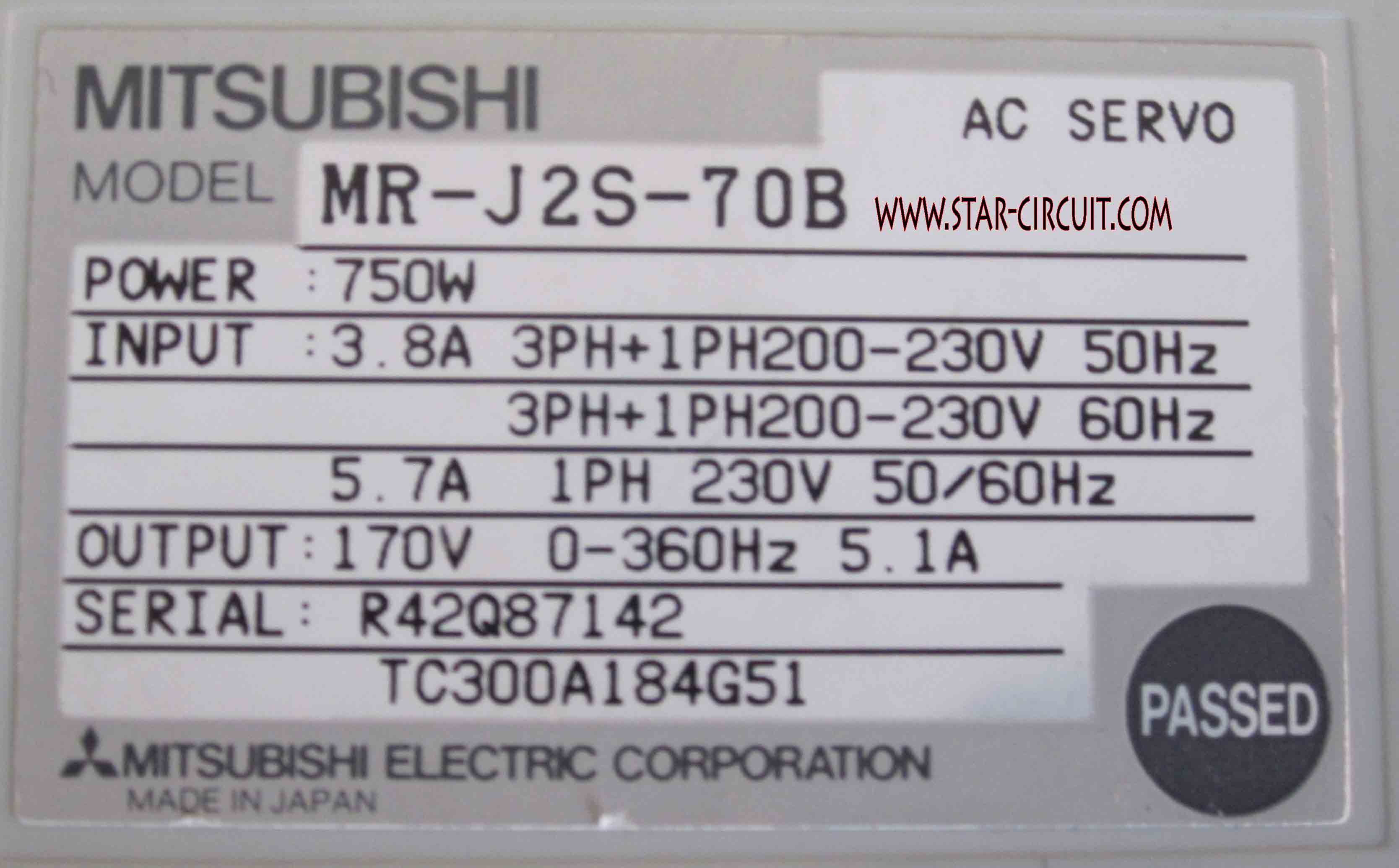 MITSUBISHI-MR-J2S-70B