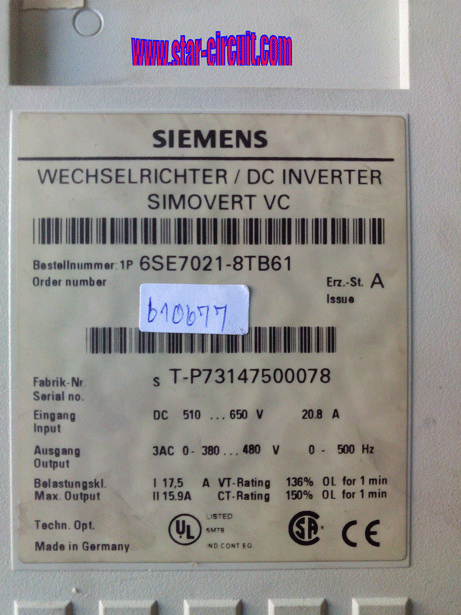 SIEMENS-6SE7021-8TB61