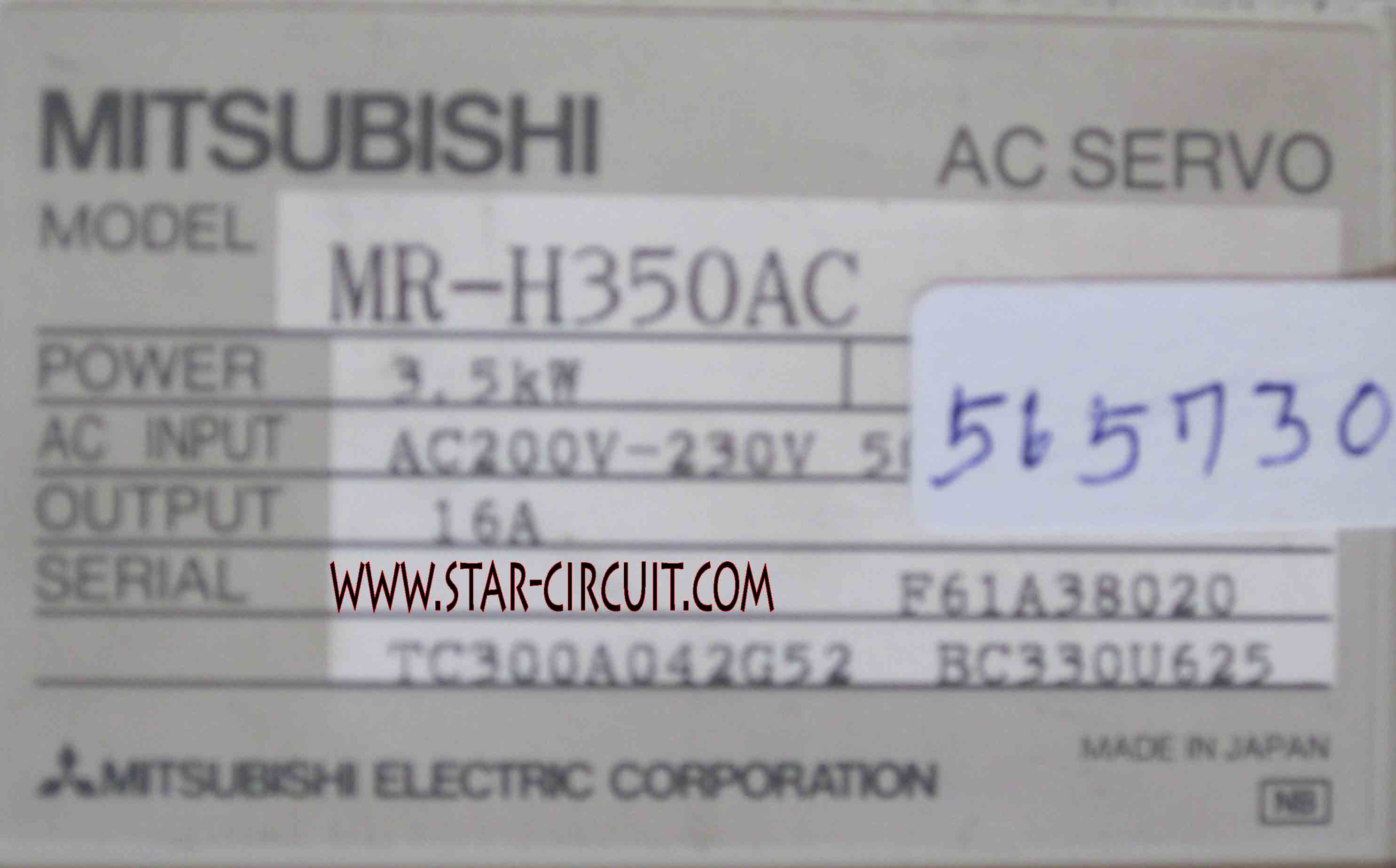 MITSUBISHI-MR-H350AC